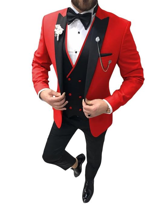 Men's 3-Piece Slim Fit Tuxedo Suit | Wedding, Prom & Formal