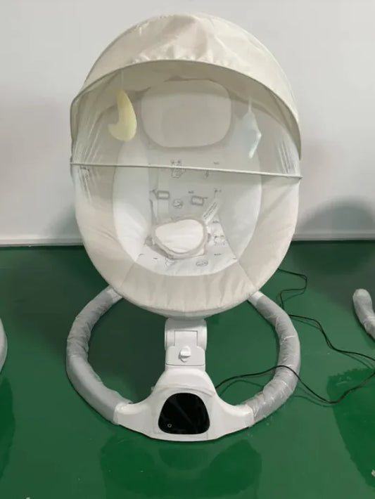 Electric Baby Rocker with Adjustable Speeds & Harness