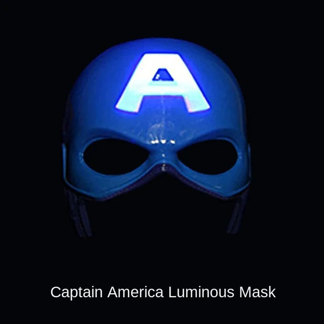 The Avengers Captain America Costume Child Cosplay Super Hero Halloween Role Play Led Shield Mask Sword Launcher Toys For Kids
