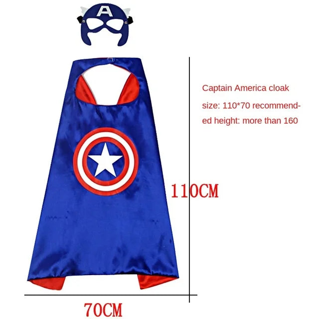 The Avengers Captain America Costume Child Cosplay Super Hero Halloween Role Play Led Shield Mask Sword Launcher Toys For Kids