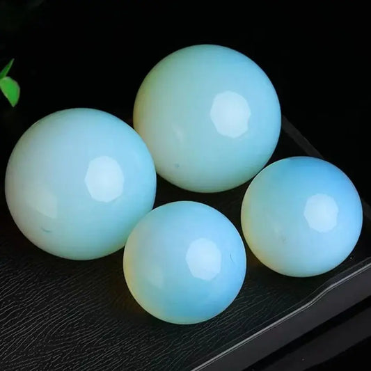 Natural White Opal Crystal Sphere Ball Energy Stone Healing Sphere Decor Meditation Spiritual Healing