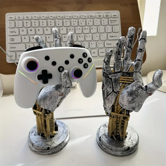 Cyberpunk 3D Gamepad Holder - Robotic Hand Storage Box for Controller