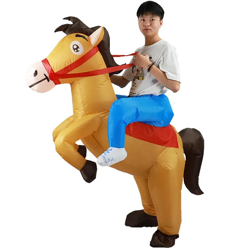 Inflatable Toys Jazz Horse Inflatable Suit Costume Halloween Show Costume Funny Animal Ride Walking Costume Christmas Present