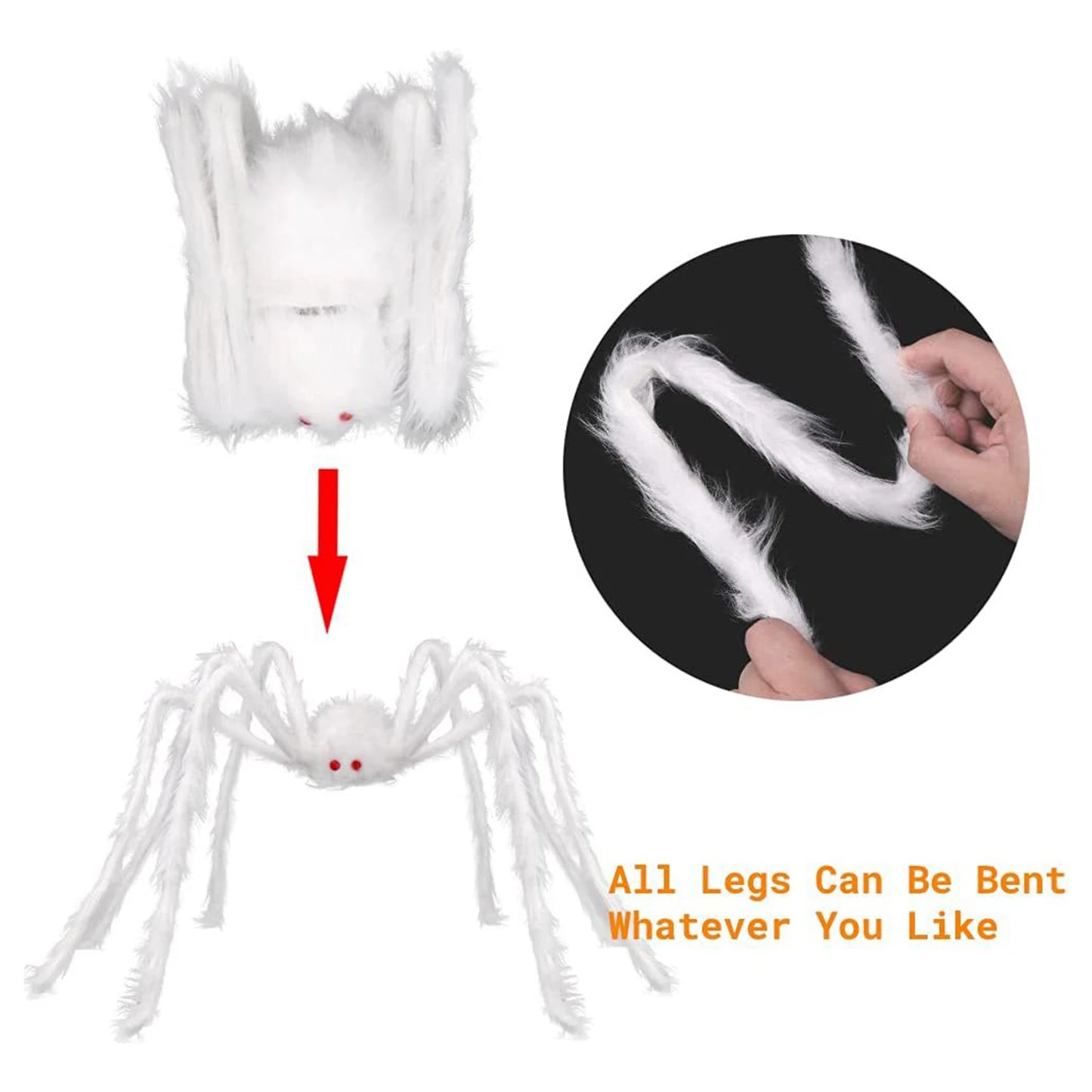 Big Plush Spider Scary Halloween Decoration Party Props Outdoor Giant Spider Decoration Outdoor Haunted House Halloween Props