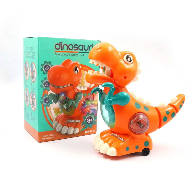 Dinosaur Toys Baby Toys Light Up Musical CrawlingTummy Time Montessori Sensory Interactive Electric Toys For Kids Birthday Gifts