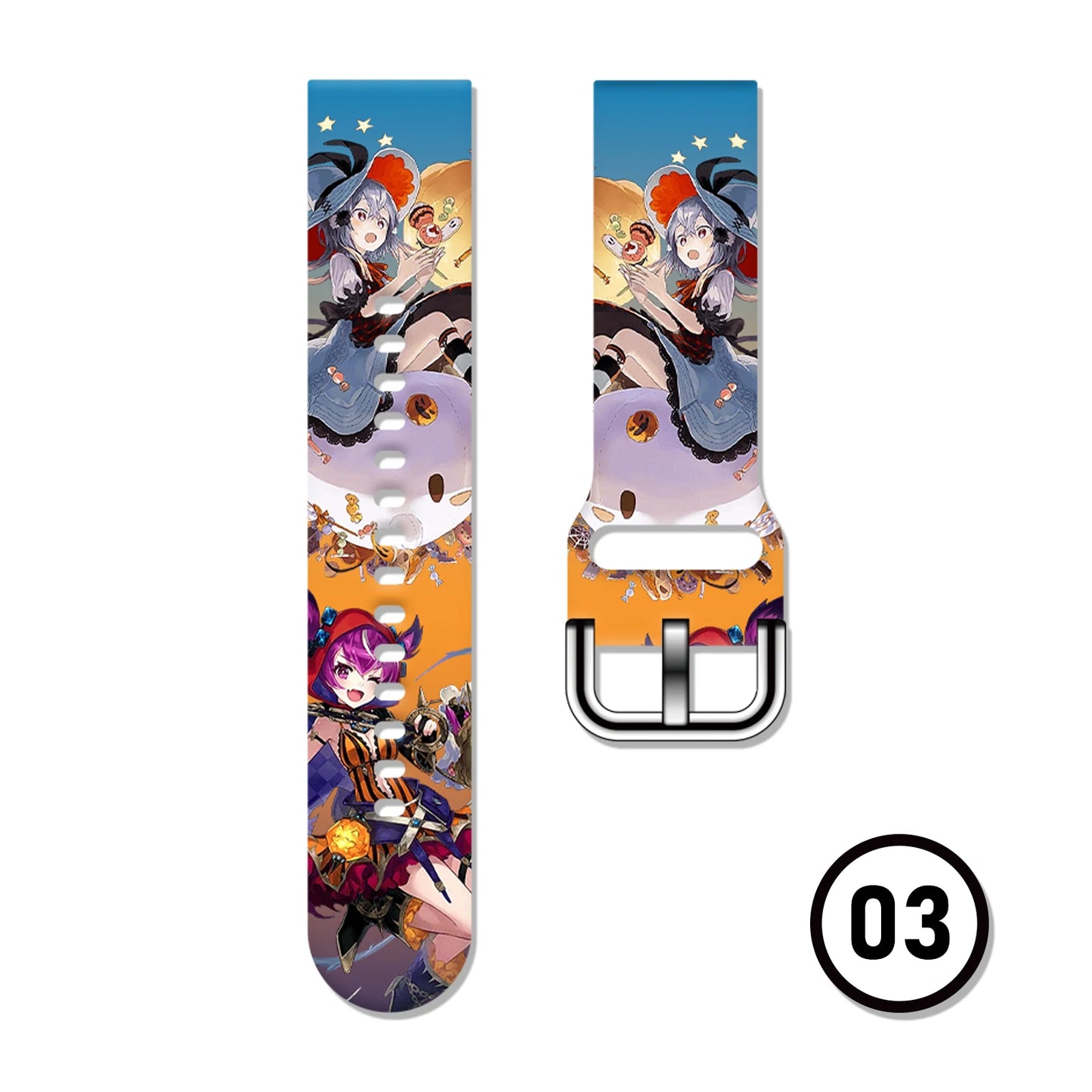 20mm Halloween Series Strap for Samsung Galaxy Watch 7/6/5 40mm 44mm Band Replaceable Bracelet for Xiaomi Huawei Amazfit Watch