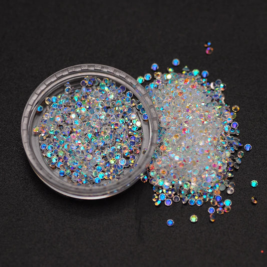 1440PCS Pixie Crystal&AB Nail Art Rhinestones Glitter DIY Crafts Manicure Glass Strass Jewelry Making Stones Beads For Clothing