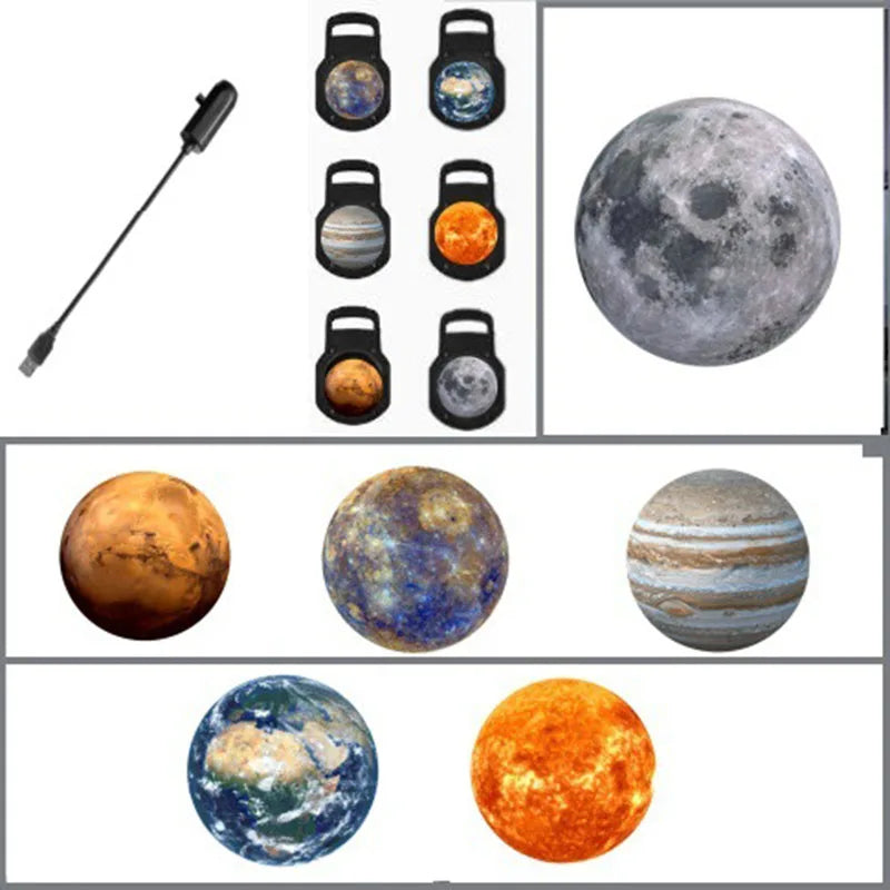 Halloween Decorations 360° Rotatable Skull Led Night Light With Interchangeable Projection Pattern Usb Powered Halloween Product