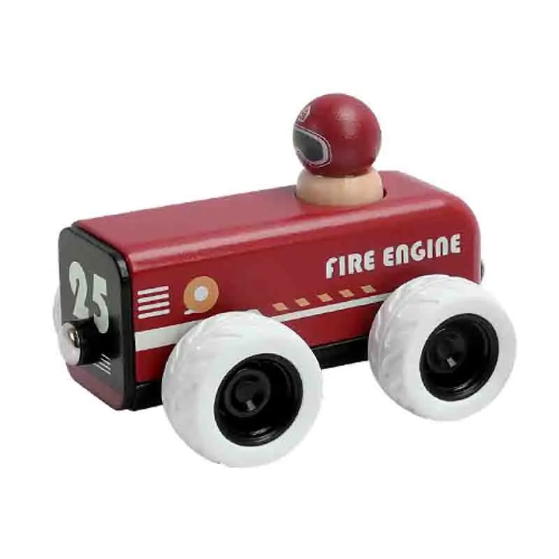 Wooden Fire Engines, Police Cars And Ambulances; Retractable Baby Strollers; Wooden Toys For Children'S Education; Birthday Gift