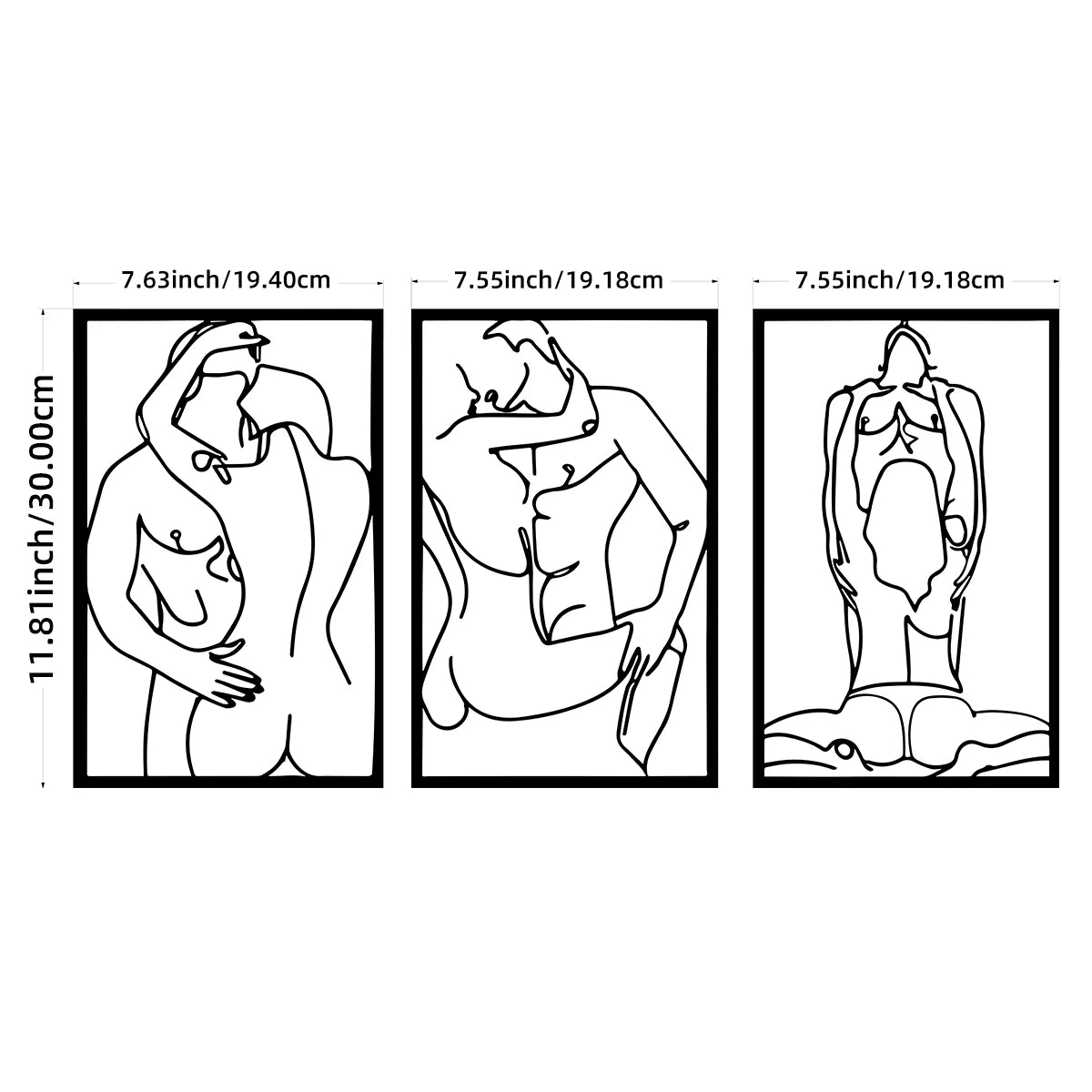 3PC Minimalist Abstract Women Wall Art Line Art Wall Art Decoration Single Line Women Home Hanging Wall Art Decoration