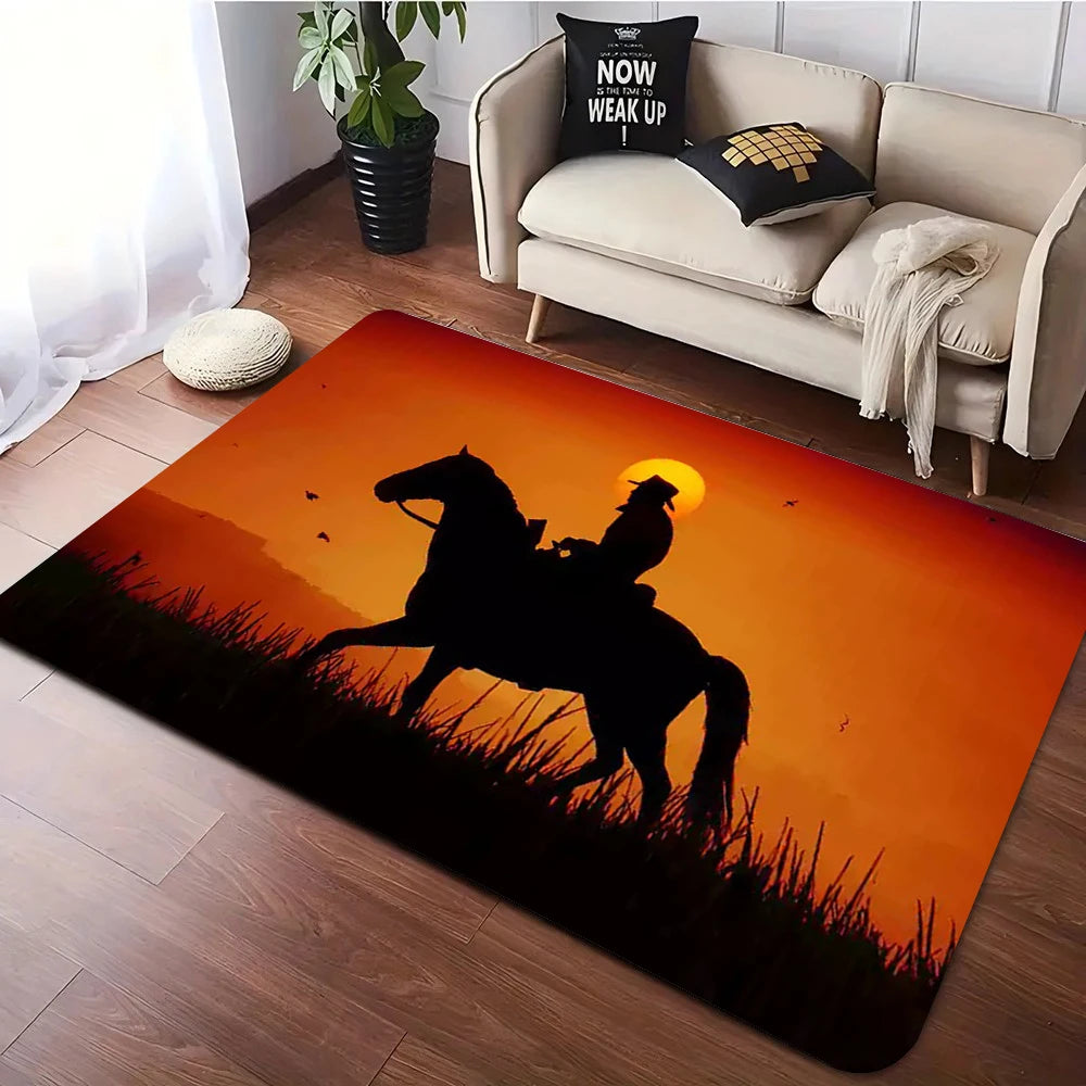 Red Dead Redemption Print Rugs Anti-slip Area Rug for Living Room Carpet Bedroom Sofa Doormat Floor Carpet Decor Mat