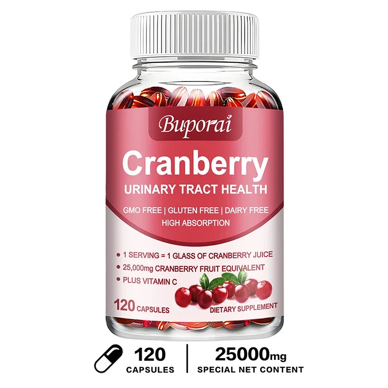 Cranberry Capsules - Supports Cardiovascular Health, Enhances Immunity, Supports Urinary Tract Health