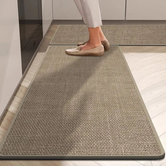 Grey Rugs for Kitchen Floor Mat Home Corridor Non-slip Carpet TPR Wear-resistant Antislip Foot Mats Bedroom Bedside Rug Alfombra