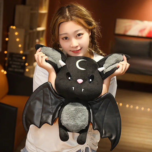 Demon Bat Halloween Plushy Four-color Demon Bat Cartoon Soft Model Kids Christmas Halloween Holiday Gifts Horror Style Home Deco