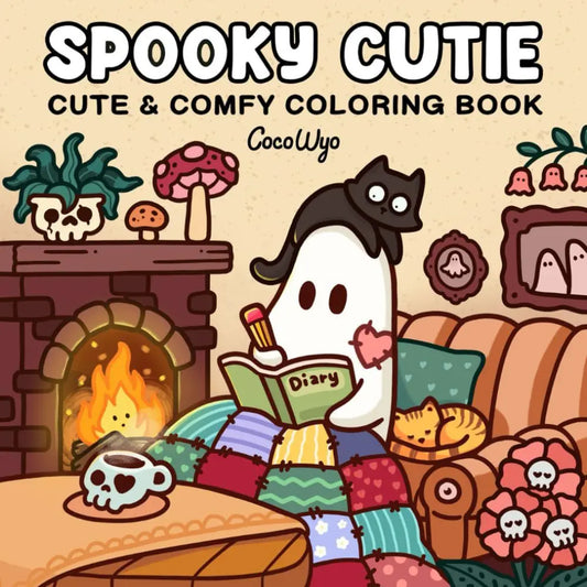 Halloween Coloring Book COZY FRIENDS Coloring Book for Adults and Teens Featuring Adorable Creepy Creatures for Halloween Gifts