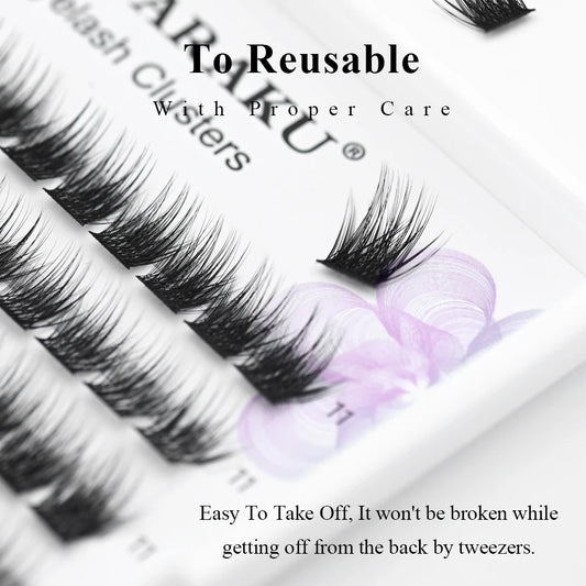 NAGARAKU T50 DIY Cluster Eyelashes Segment Volume Natural Lighter Bundles Makeup Tools Grafted At Home