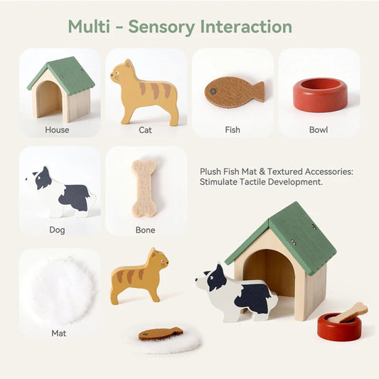 Toy House Accessories Pet Set Great Pet Play Set For Dollhouses Fun Games That Encourage Creativity And Imagination in Children
