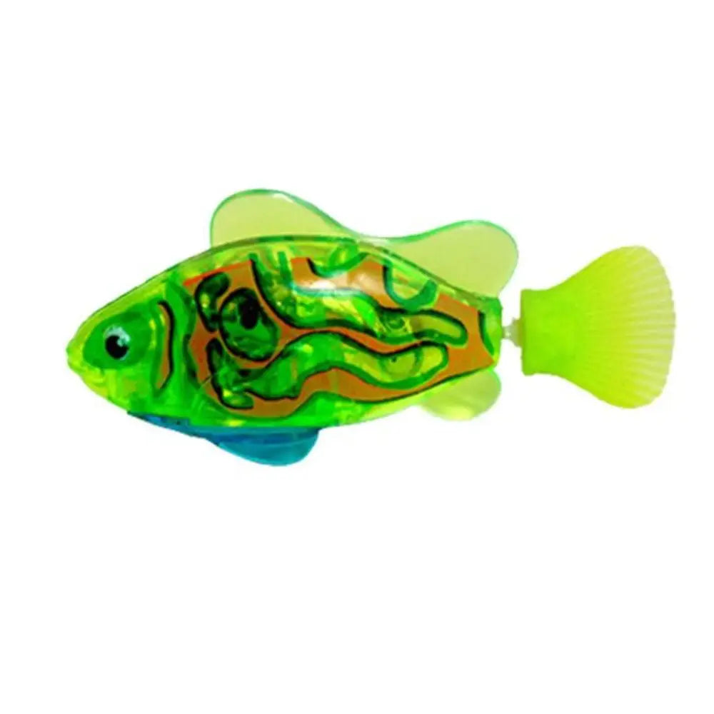 Baby Shower Toys LED Electric Simulation Fish With Light Water Swimming Fish Tank Ornaments Pet Playing Toys