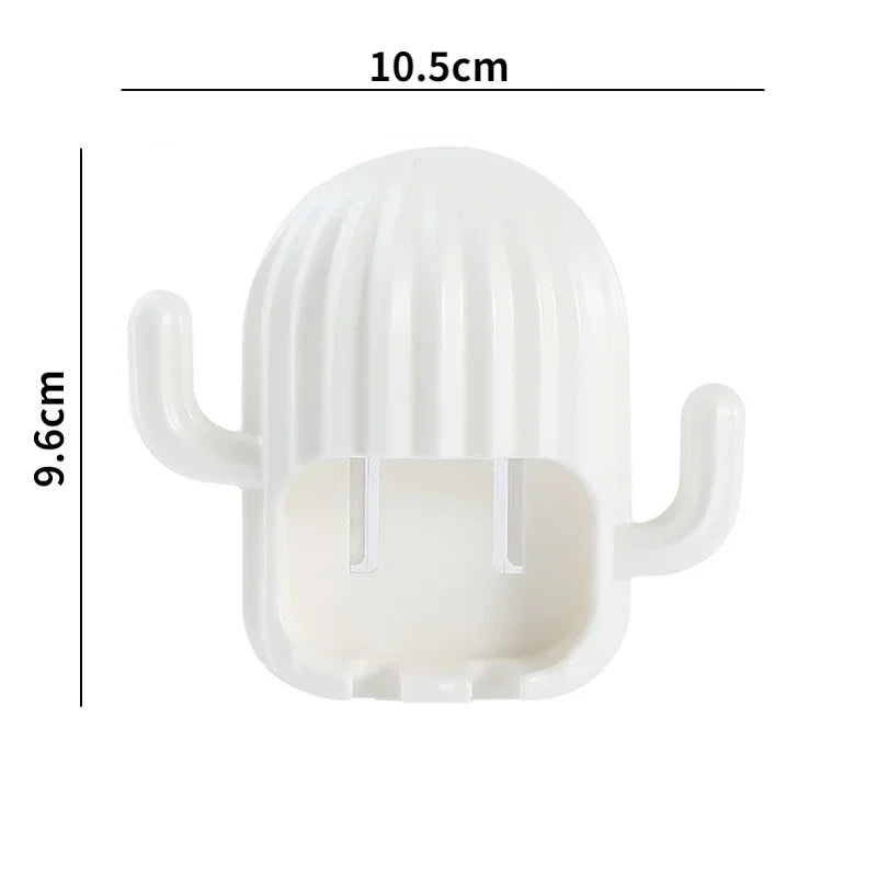 Cactus Toothbrush Holder Shelf Organizer Bathroom Household Items Bathroom Bathroom Shelves Drain