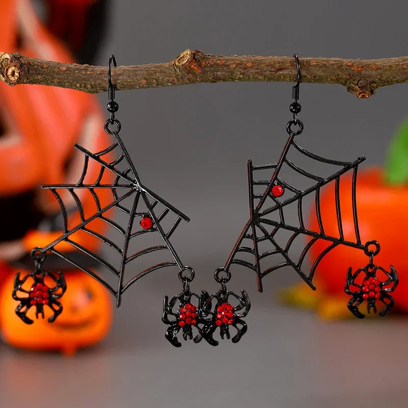 Funny Spider Webs Bats Skeletons Butterflies Stud Earrings for Women Fashion Jewelry Minimalist Accessories Wholesale Halloween