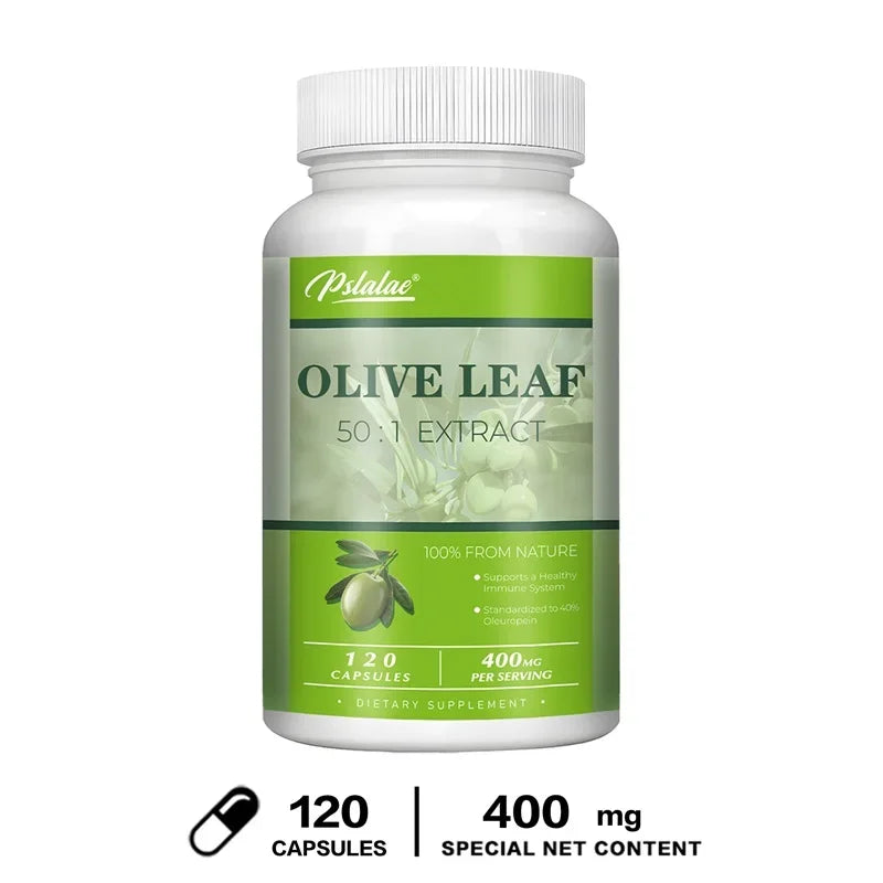 Olive Leaf Extracts Capsules - 40% Oleuropein - Supports Cardiovascular Health, Immune Health, Antioxidant
