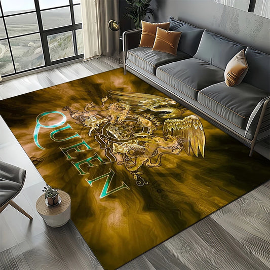 2025 Classics Queen-Rock-Band Freddie Carpet Rug for Living Room Bedroom Home Sofa Decoration,Kid Area Rug Non-slip Floor Mat