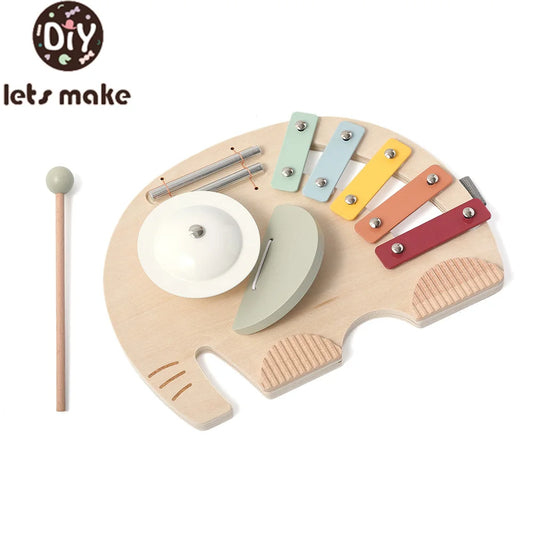 Wooden Elephant Xylophone Toy for Kids