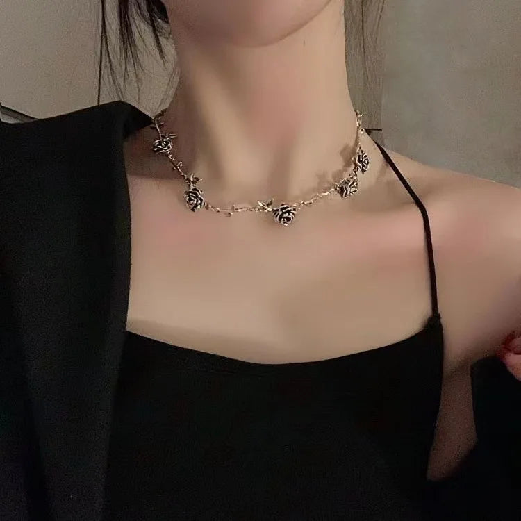 Hiphop Punk Long Chain Cross Necklace for Women Men Punk Double Layer Splicing Chain Necklace Charm Trend Neck Jewelry Halloween