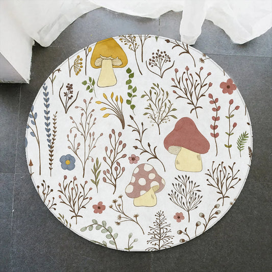 2026 Mushroom Rug Personalized Carpet Soft Flannel Rug For Room Anti-Slip Carpet For Home Decor Gift For Birthday For Kids
