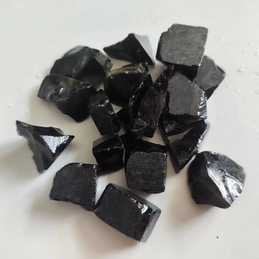 Natural Obsidian Irregular Healing Black Crystals Stones Mineral Rock Specimen Decoration Energy Healing Stone