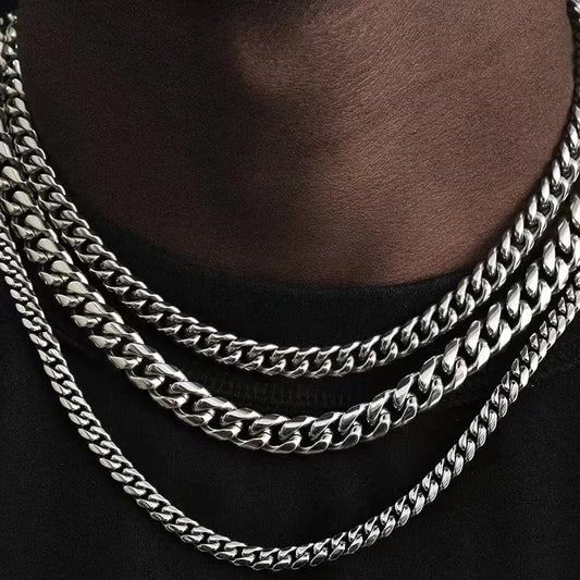 Cuban Link Chain Necklace – Stainless Steel