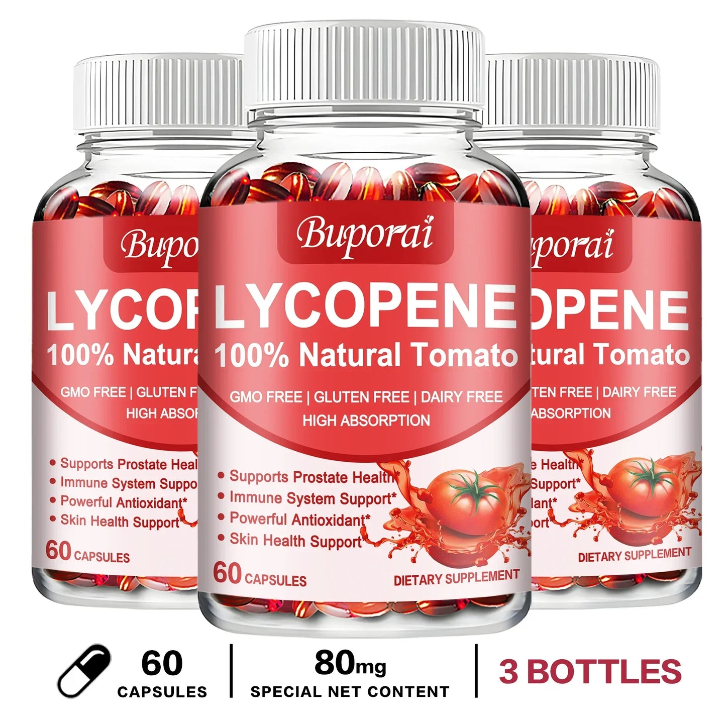 Lycopene Capsules - Prostate Health, Urinary Tract Health, Immunity, Urinary Tract Infection