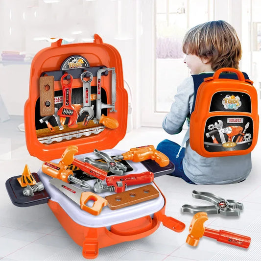 Kids Pretend Play Simulation Cooking Cosplay Toys Repair Drill Tools Cake Foods Jewelry Set Role Play Educational Toy For Kids