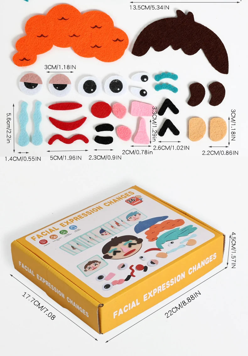 Montessori Social Emotional Boards Sensory Toys for Kids & Toddlers, Emotional Learning Activities for Boys & Girls Gift