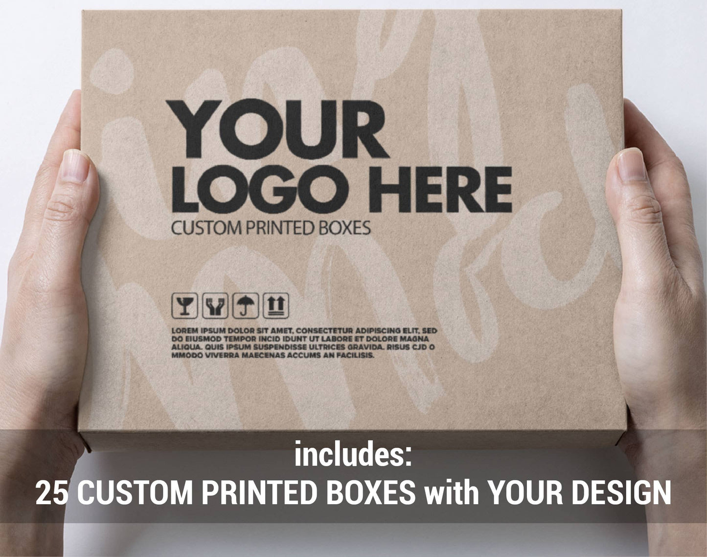 Box Design With Logo Print (Pack Of 25 Boxes)