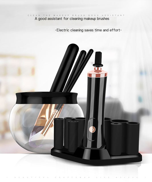 Automatic Makeup Brush Cleaner with 8 Silicone Sleeves
