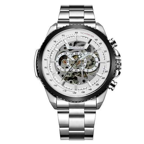 Steel Belt Calendar Automatic Mechanical Watch For Men