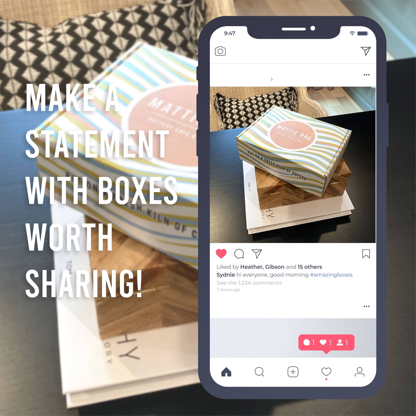Box Design With Logo Print (Pack Of 25 Boxes)