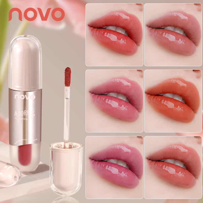 Glossy Lip Gloss, Long-Lasting Mirror Hydrating Liquid Lipstick, Waterproof, Non Stick, High Gloss,Lightweightand Silky Texture