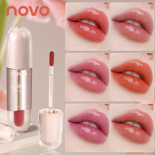 Glossy Lip Gloss, Long-Lasting Mirror Hydrating Liquid Lipstick, Waterproof, Non Stick, High Gloss,Lightweightand Silky Texture