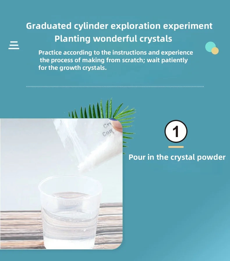 Crystal growing model, science kit, a variety of colors of crystal selection, educational STEM toys, gifts for boys and girls