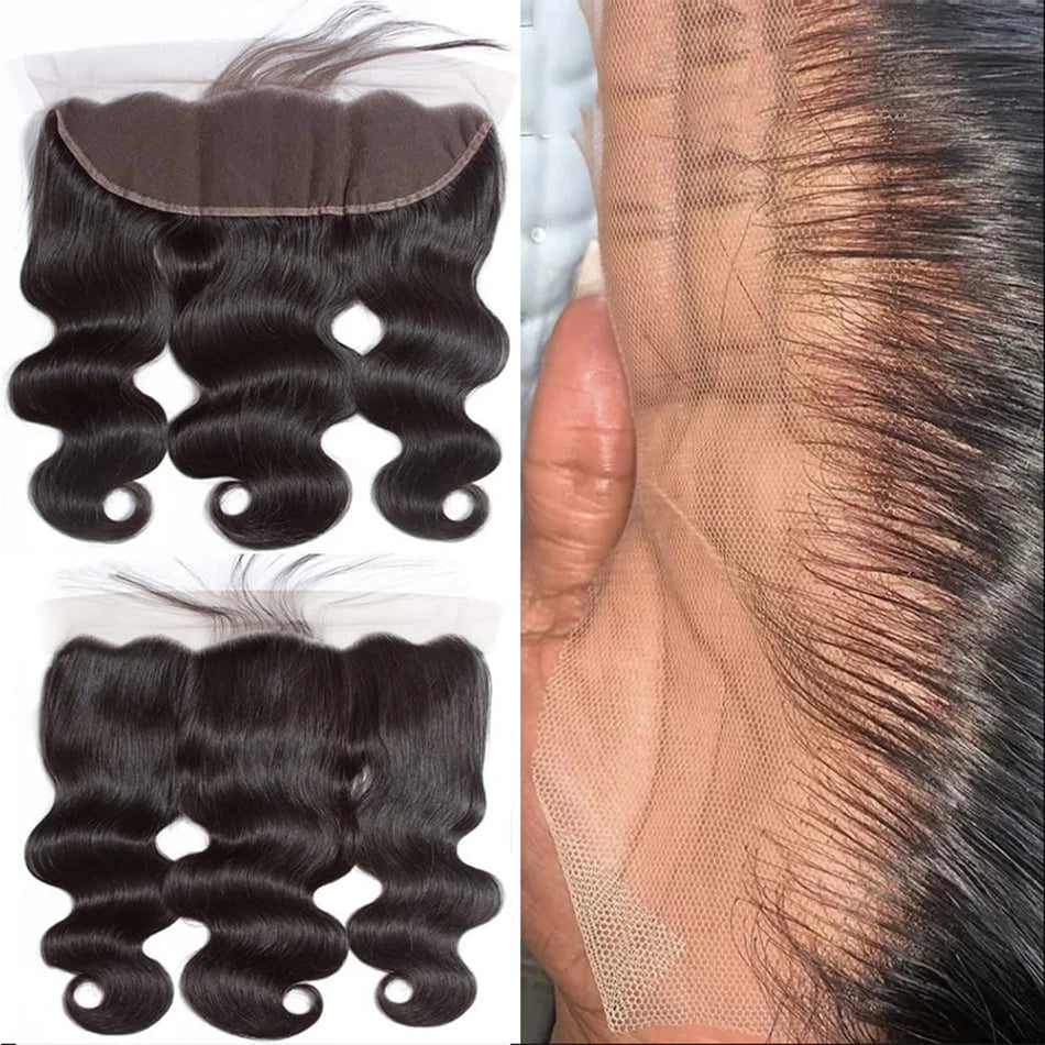 Lace Frontal Only 13x4 Water Wave Closure Human Hair Brazilian Lace Frontal Closure Deep Wave Straight Lace Front Closure Only
