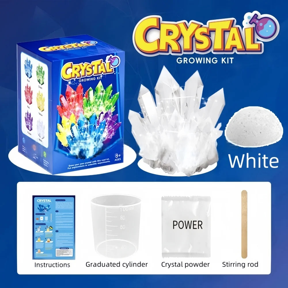 Crystal growing model, science kit, a variety of colors of crystal selection, educational STEM toys, gifts for boys and girls