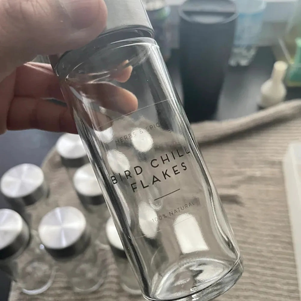 Waterproof Matt Vinyl, Personalized Pantry Labels, Basic,HERBS and Spices, Printed, Custom Labels