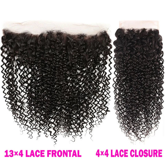 Lace Frontal Only 13x4 Water Wave Closure Human Hair Brazilian Lace Frontal Closure Deep Wave Straight Lace Front Closure Only