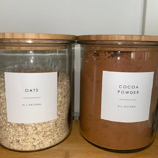 Waterproof Matt Vinyl, Personalized Pantry Labels, Basic,HERBS and Spices, Printed, Custom Labels