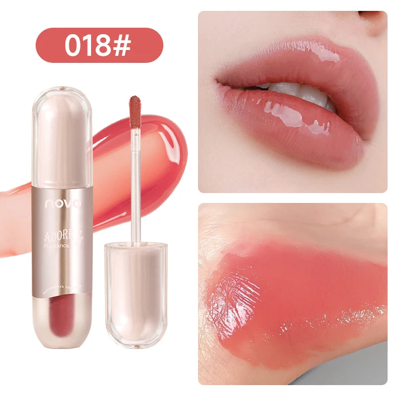 Glossy Lip Gloss, Long-Lasting Mirror Hydrating Liquid Lipstick, Waterproof, Non Stick, High Gloss,Lightweightand Silky Texture