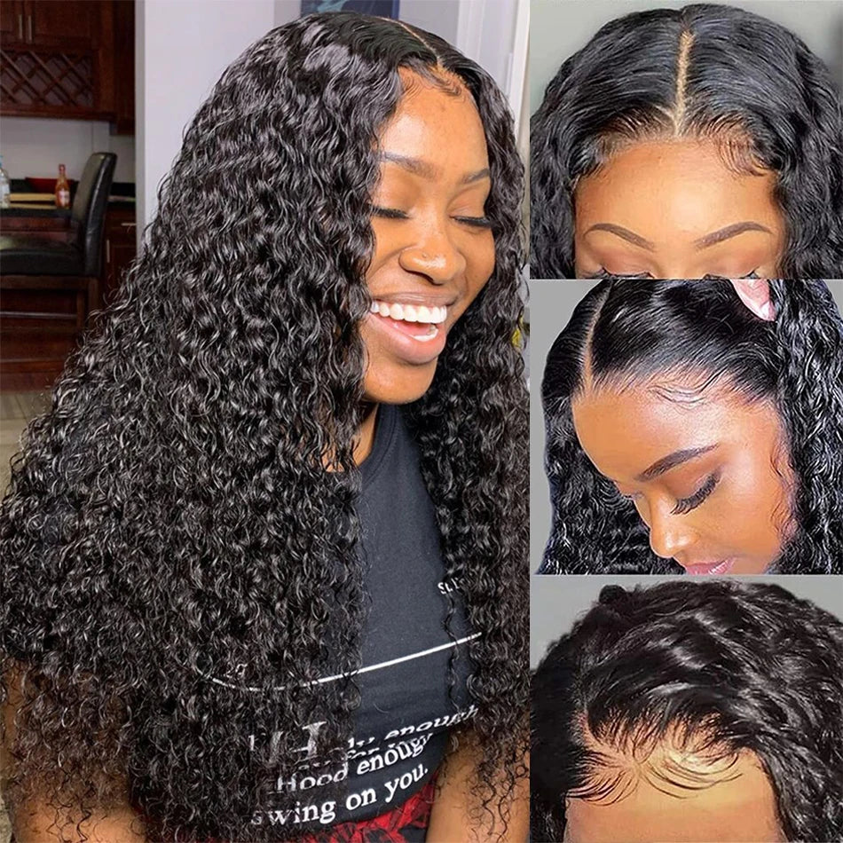 Lace Frontal Only 13x4 Water Wave Closure Human Hair Brazilian Lace Frontal Closure Deep Wave Straight Lace Front Closure Only