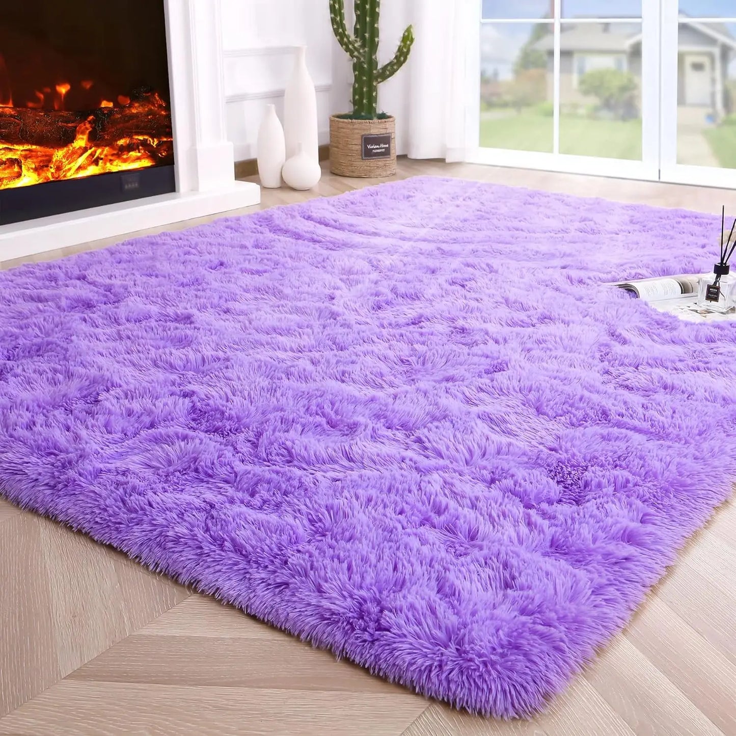 Fluffy Rugs for Bedroom Fuzzy Area Rugs for Living Room Soft Kids Carpet Non Slip Rugs for Hardwood Floors Room Decor