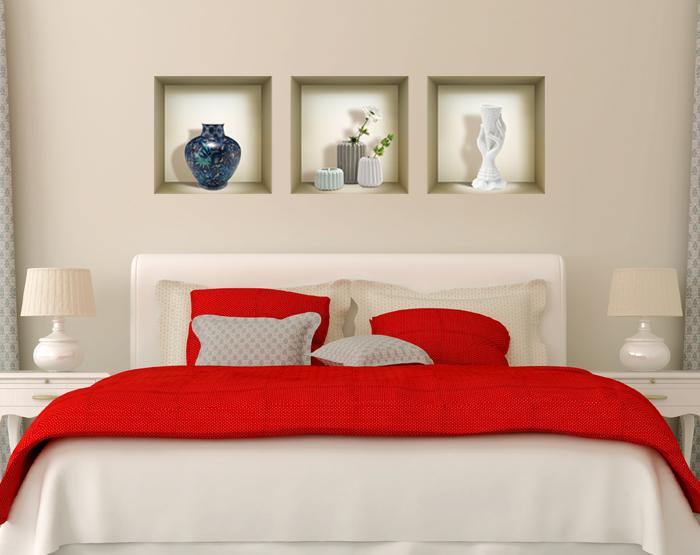 3D Niche Wall Art Decals - Set Of 3 | Easy To Apply, Stunning